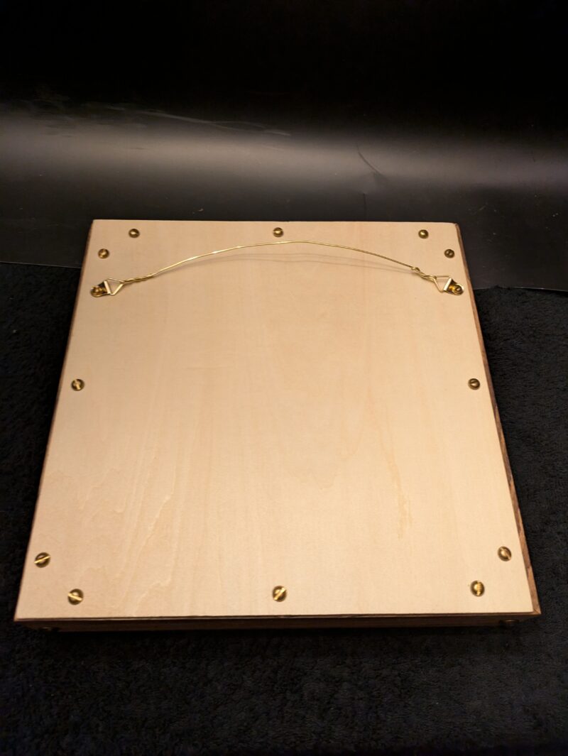 Gilded Corner Red Oak Wood Frame with Mourning Dove and Brood and Tiger Eye Stone Sculpture - Image 15