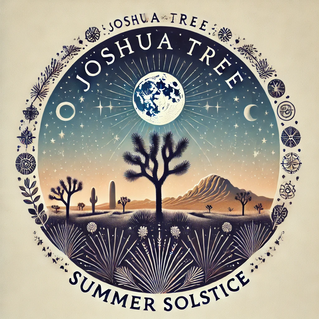 Joshua Tree Summer Solstice A Zephyr website image of "Joshua Tree Summer Solstice". The image is of Joshua Tree desert beneath a full moon and stars.