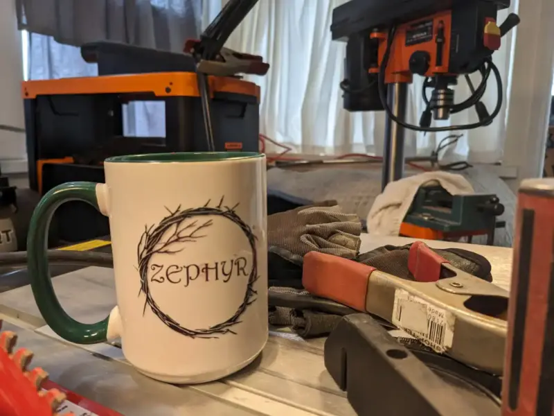 Zephyr Faith Crafts Accent Coffee Cup - 15 Ounce - Image 4