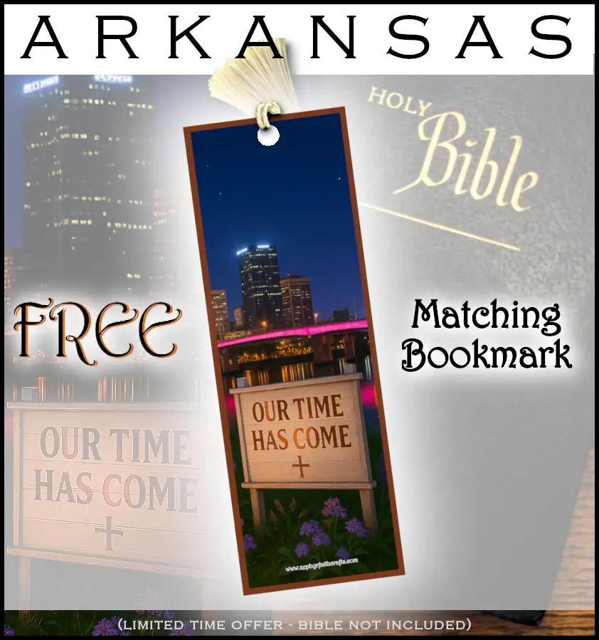 Our Time Has Come - Arkansas! - Framed Christian Devotional Art (Square) - Image 3