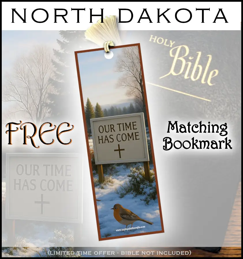 Our Time Has Come - North Dakota - Framed Christian Devotional Art (Square) - Image 2