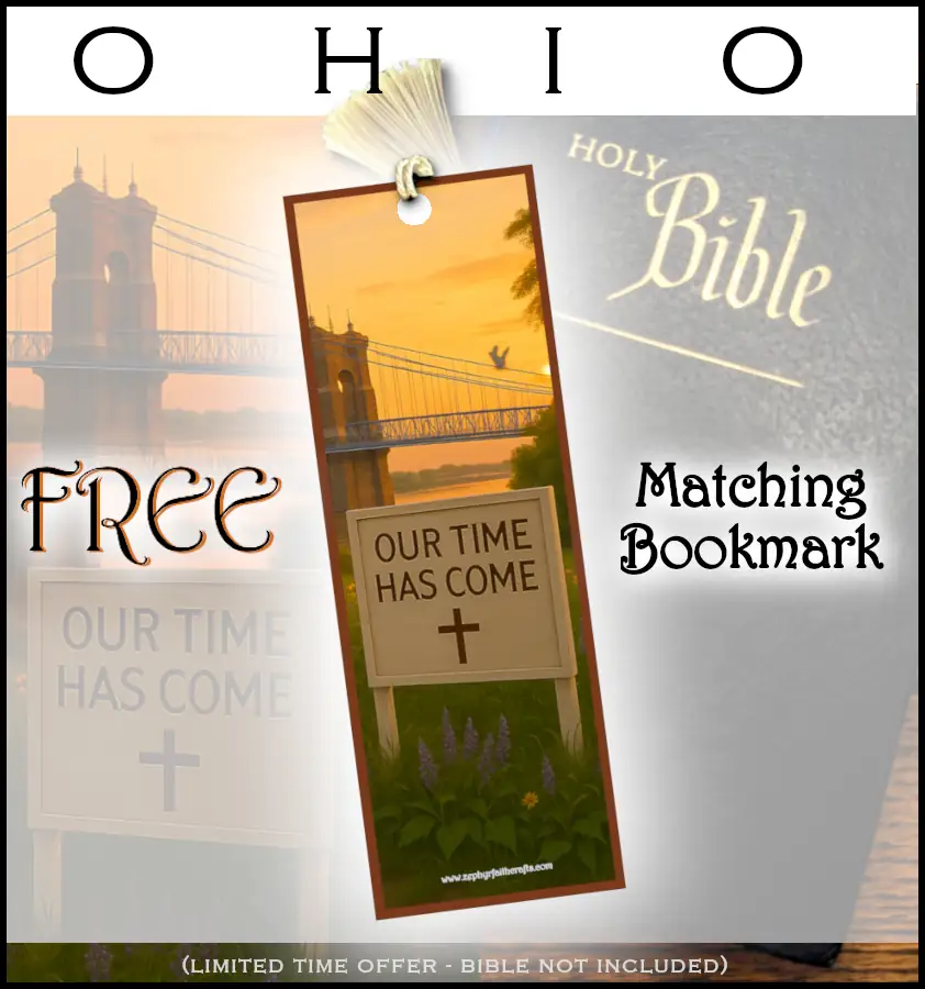 Our Time Has Come - Ohio - Framed Christian Devotional Art (Square) - Image 2
