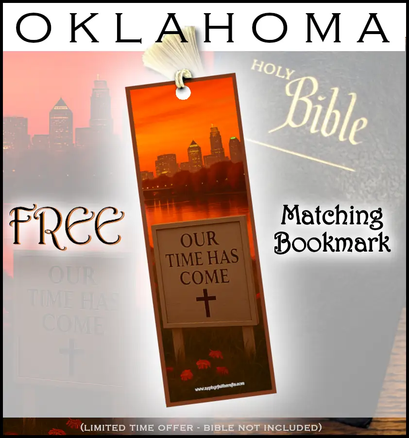 Our Time Has Come - Oklahoma - Framed Christian Devotional Art (Square) - Image 2