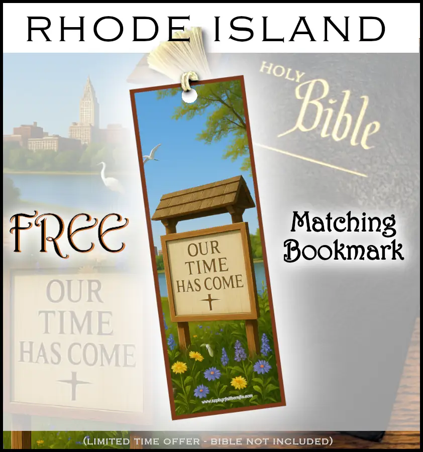 Our Time Has Come - Rhode Island - Framed Christian Devotional Art (Square) - Image 2