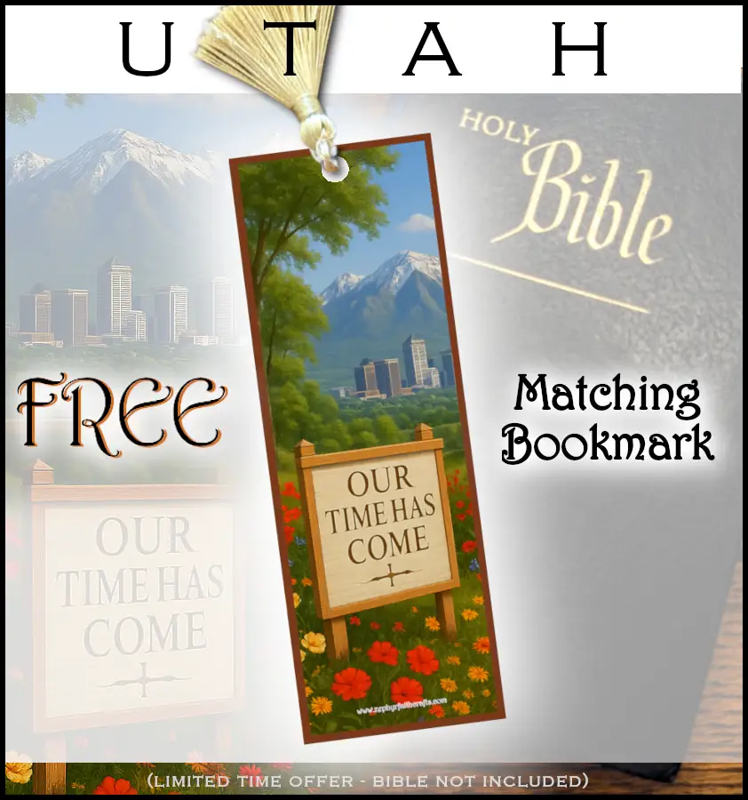 Our Time Has Come - Utah - Framed Christian Devotional Art (Square) - Image 2