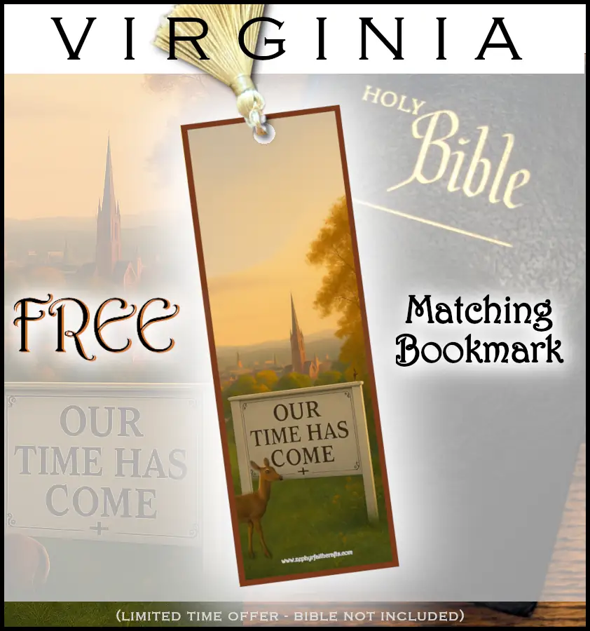 Our Time Has Come - Virginia - Framed Christian Devotional Art (Square) - Image 2