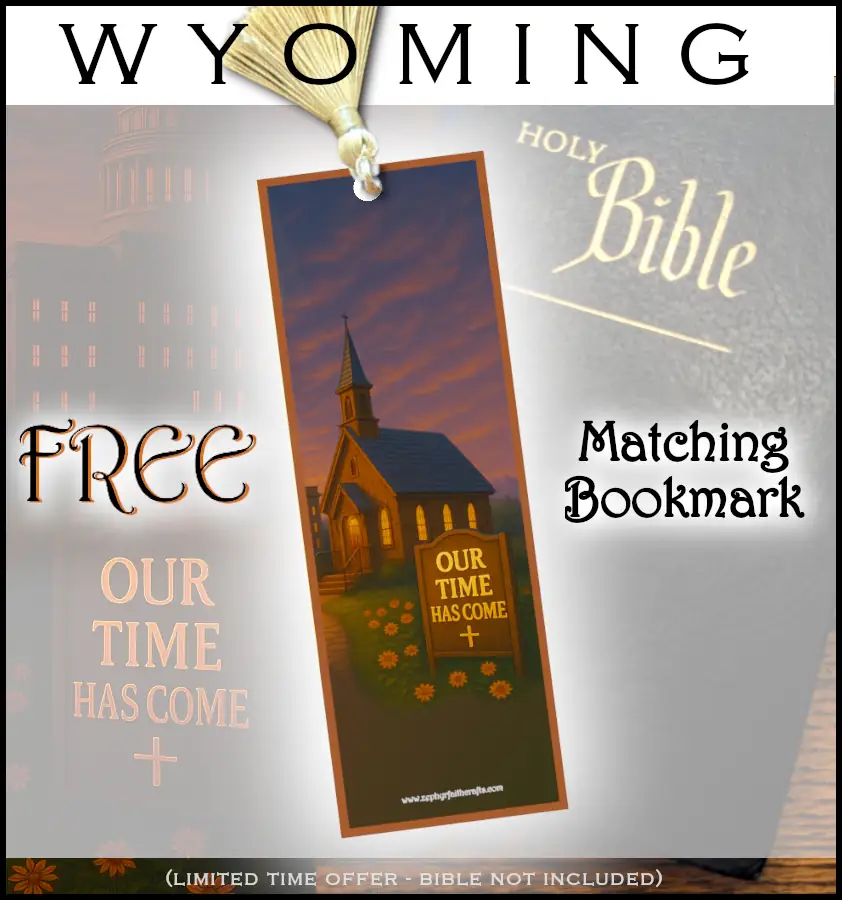 Our Time Has Come - Wyoming - Framed Christian Devotional Art (Square) - Image 2