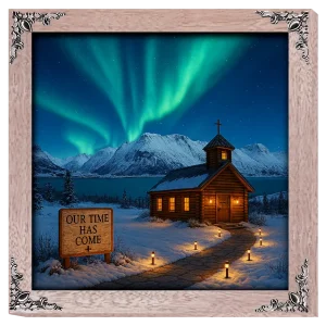Our Time Has Come - Alaska! - Framed Christian Devotional Art (Square)