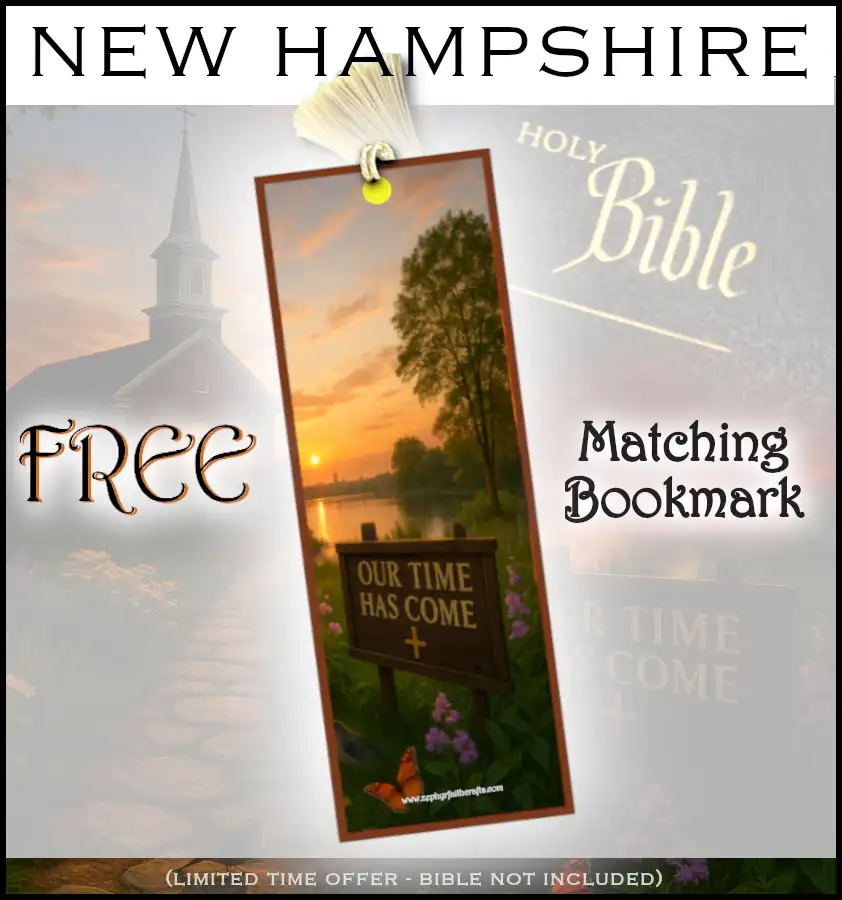 Our Time Has Come - New Hampshire - Framed Christian Devotional Art (Square) - Image 2