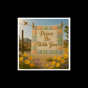 Desert Quilt Scene, square