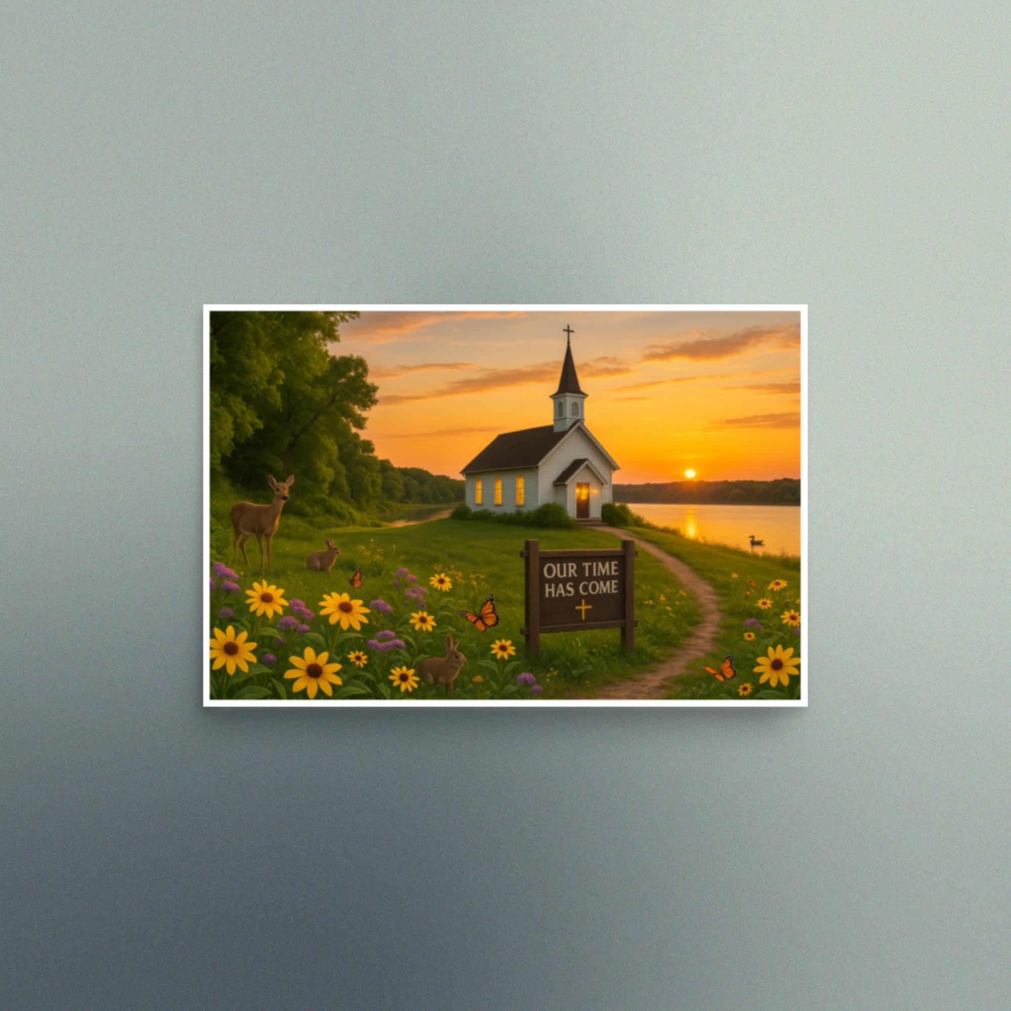 Our Time Has Come - Nebraska Sunset - Christian Devotional Art Print - Semi Gloss - Rectangle - Image 2