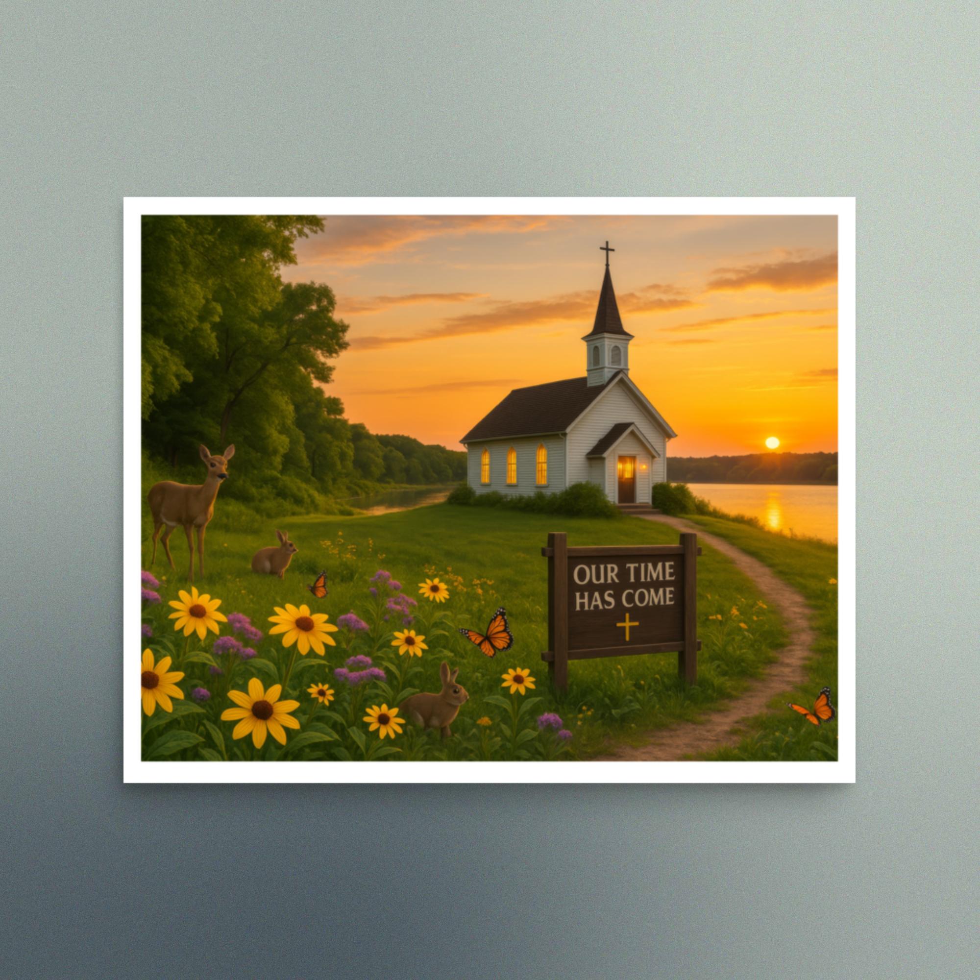 Our Time Has Come - Nebraska Sunset - Christian Devotional Art Print - Semi Gloss - Rectangle - Image 3