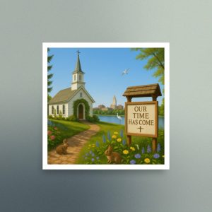 Our Time Has Come - Rhode Island - Christian Devotional Art Print - Semi Gloss - Square