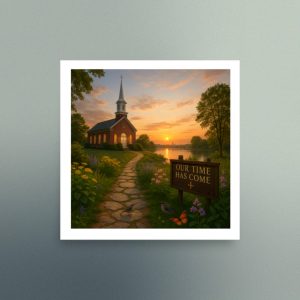 Our Time Has Come - New Hampshire - Christian Devotional Art Print - Semi Gloss - Square