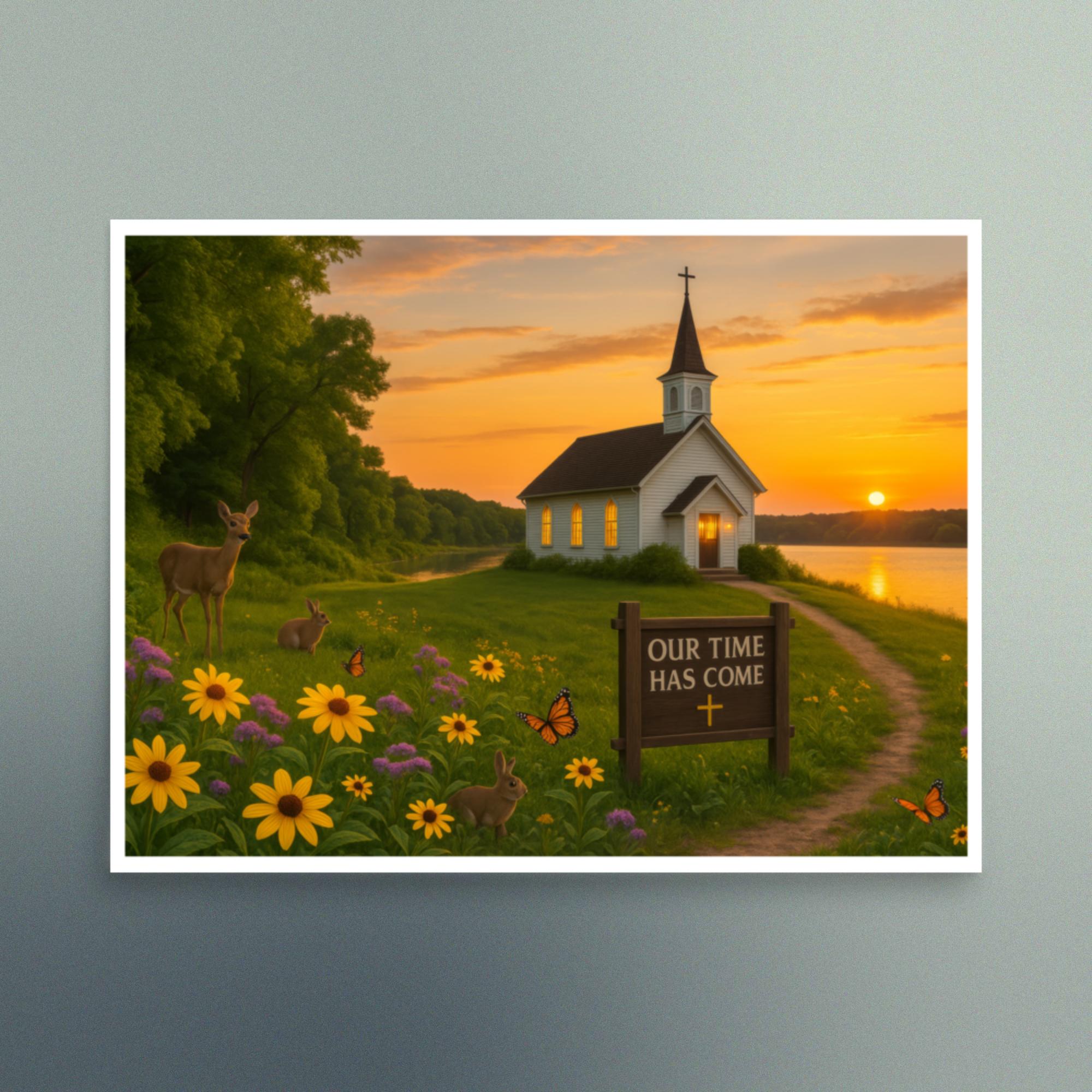 Our Time Has Come - Nebraska Sunset - Christian Devotional Art Print - Semi Gloss - Rectangle - Image 4