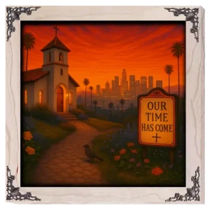 Our Time Has Come - California! - Framed Christian Devotional Art (Square)
