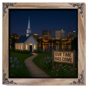 Our Time Has Come - Delaware - Framed Christian Devotional Art (Square)