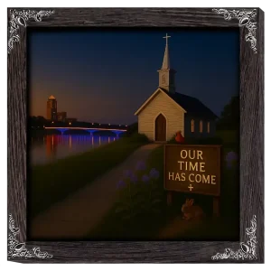 Our Time Has Come - Iowa - Framed Christian Devotional Art (Square)