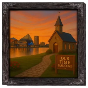 Our Time Has Come - Maryland - Framed Christian Devotional Art (Square)
