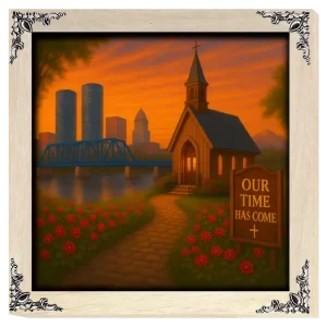 Our Time Has Come - Michigan - Framed Christian Devotional Art (Square)
