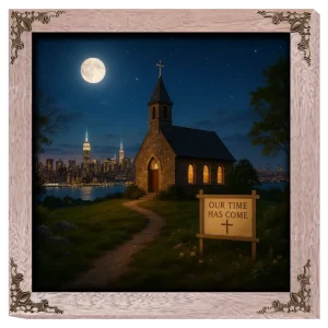 Our Time Has Come - New York - Framed Christian Devotional Art (Square)