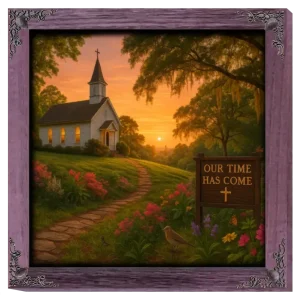 Our Time Has Come - Georgia - Framed Christian Devotional Art (Square)
