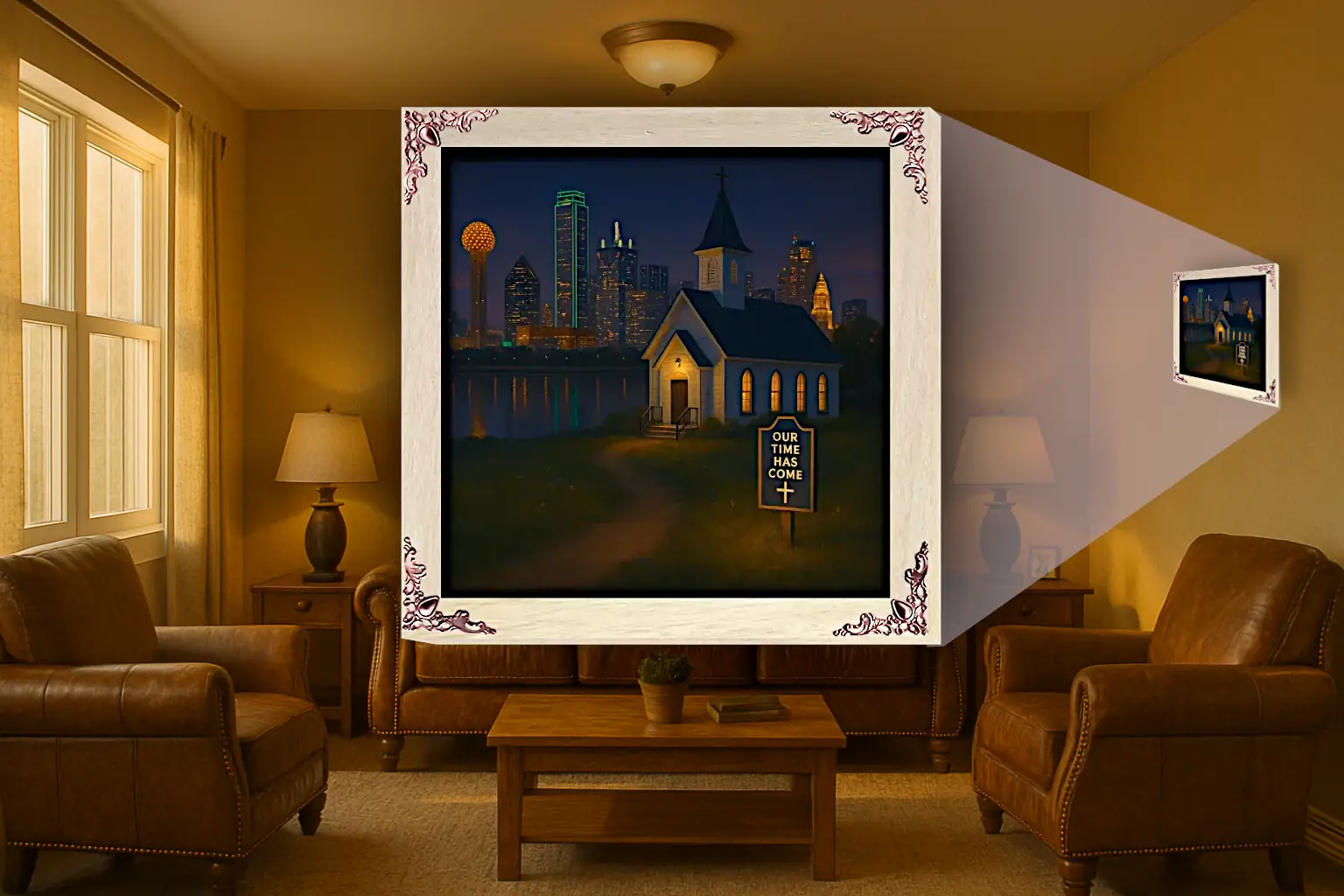 Our Time Has Come - Texas - Framed Christian Devotional Art (Square) - Image 4