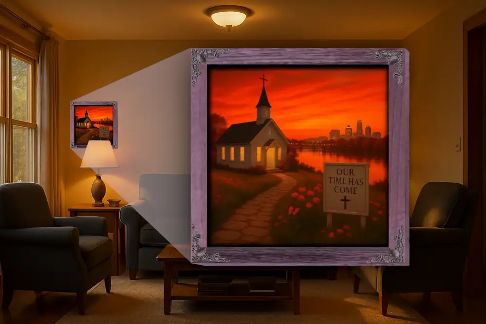 Our Time Has Come - Oklahoma - Framed Christian Devotional Art (Square) - Image 4