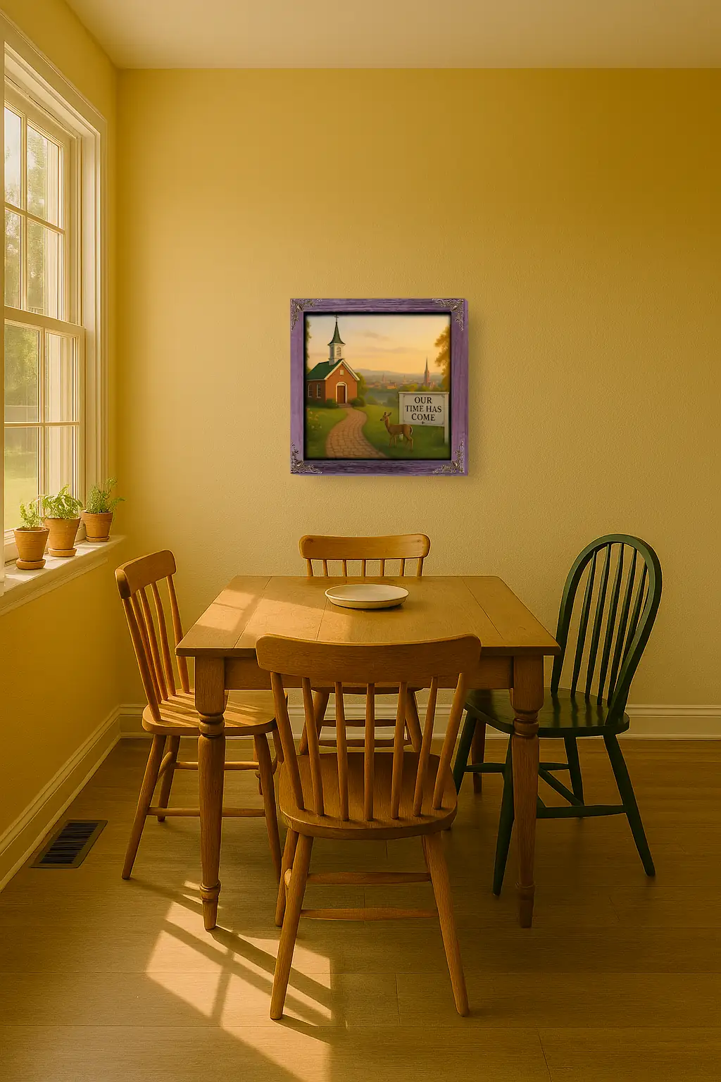 Our Time Has Come - Virginia - Framed Christian Devotional Art (Square) - Image 4