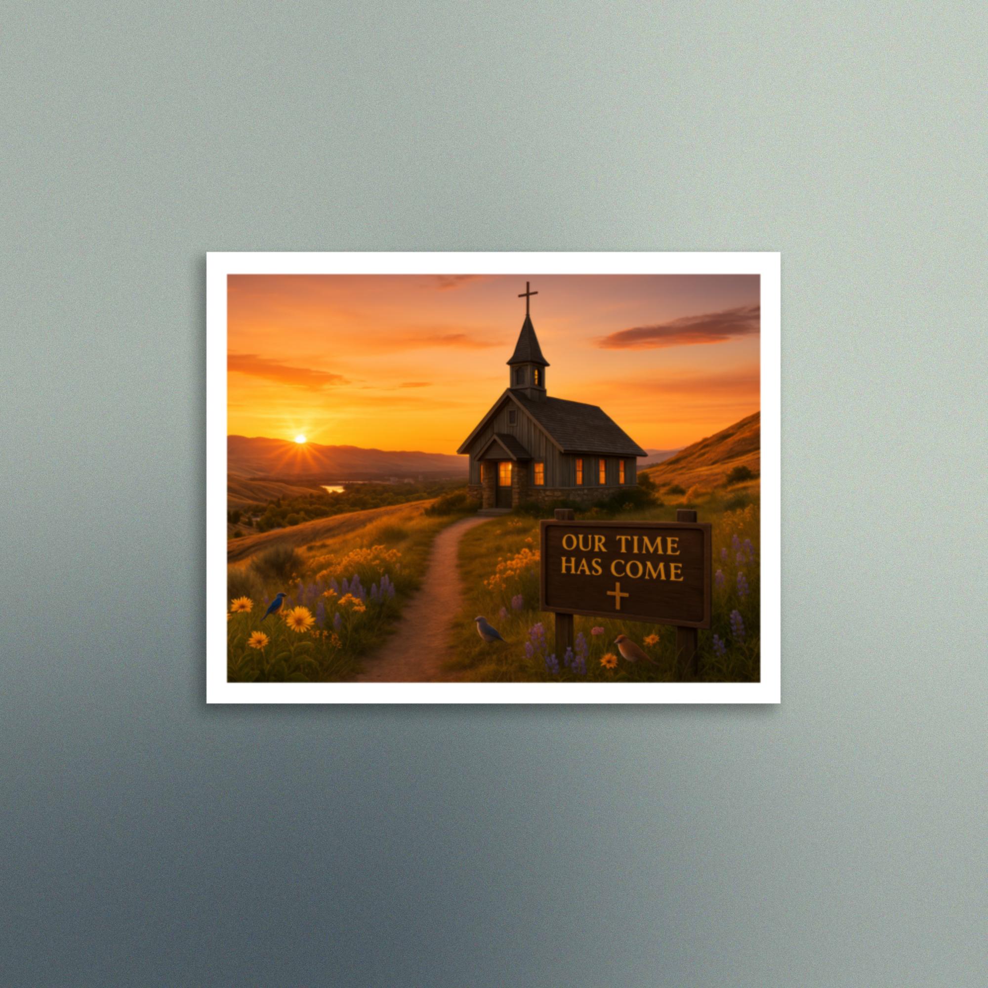 Our Time Has Come - Idaho Spring Sunset - Christian Devotional Art Print - Semi Gloss - Rectangle - Image 4