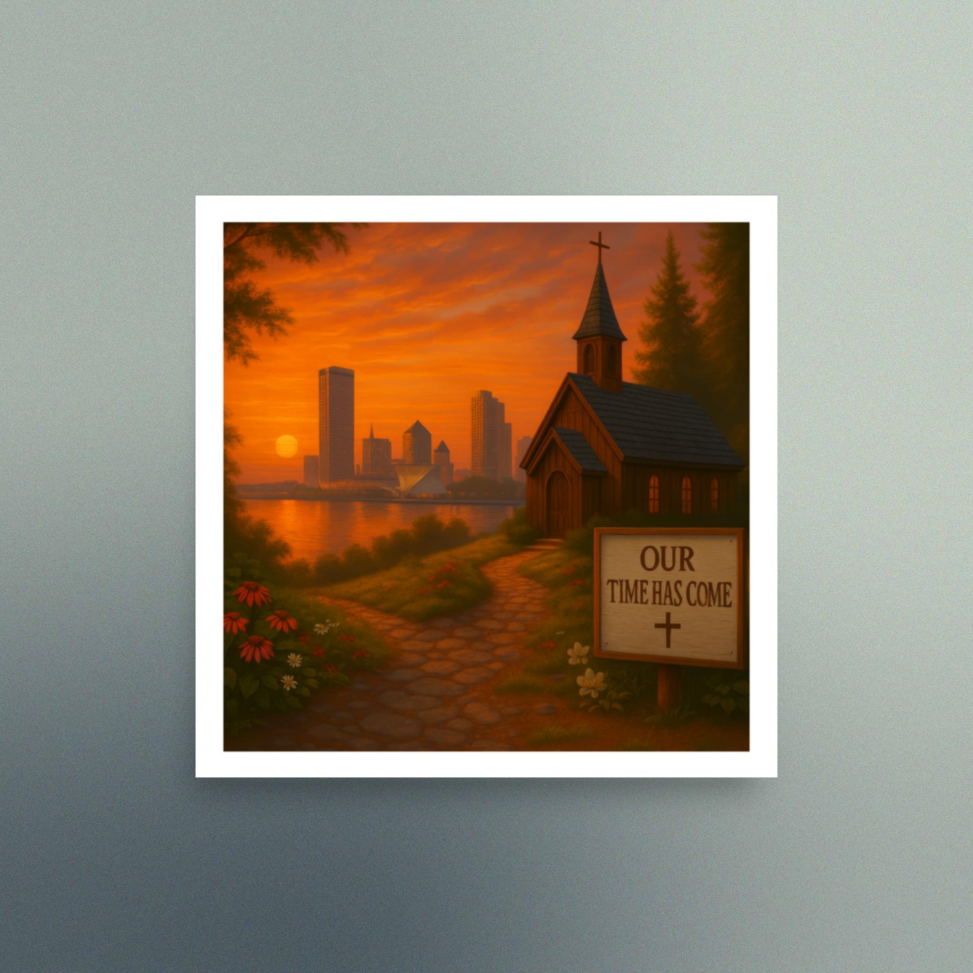 Our Time Has Come - Wisconsin - Christian Devotional Art Print - Semi Gloss - Square - Image 3