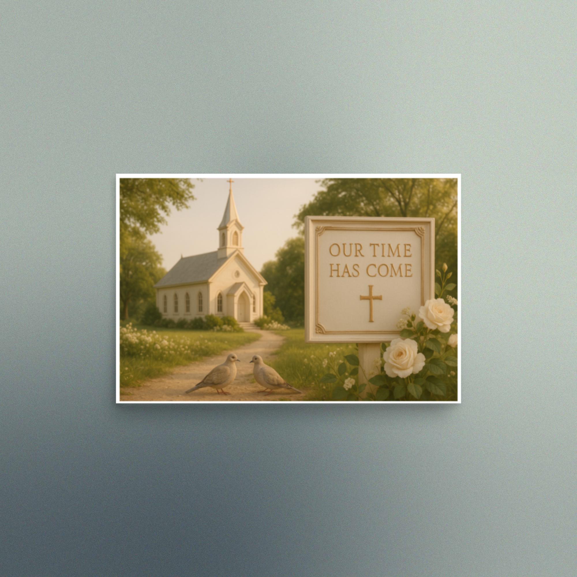 Our Time Has Come - White Church Splendor - Christian Devotional Art Print - Semi Gloss - Rectangle - Image 2
