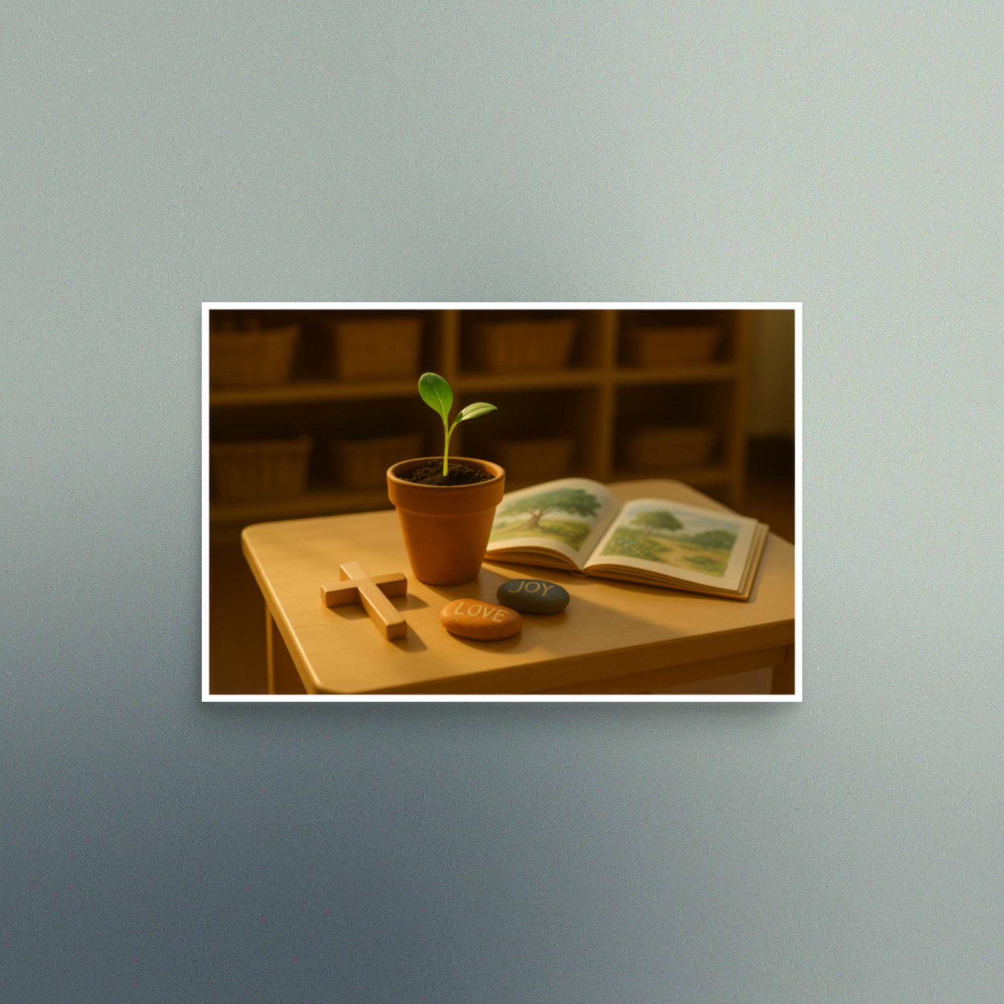 Christian School of Faith - Christian Devotional Art Print - Semi Gloss - Rectangle - Image 2