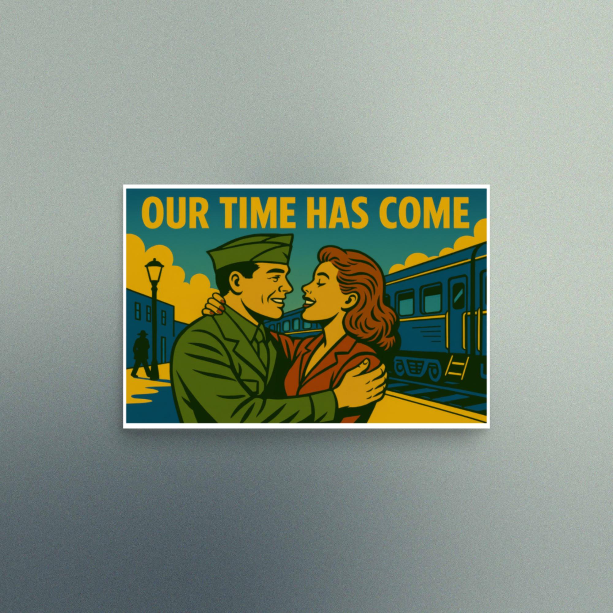 Our Time Has Come - 1950's Retro Romance Comic Scene - Christian Devotional Art Print - Semi Gloss - Rectangle - Image 2