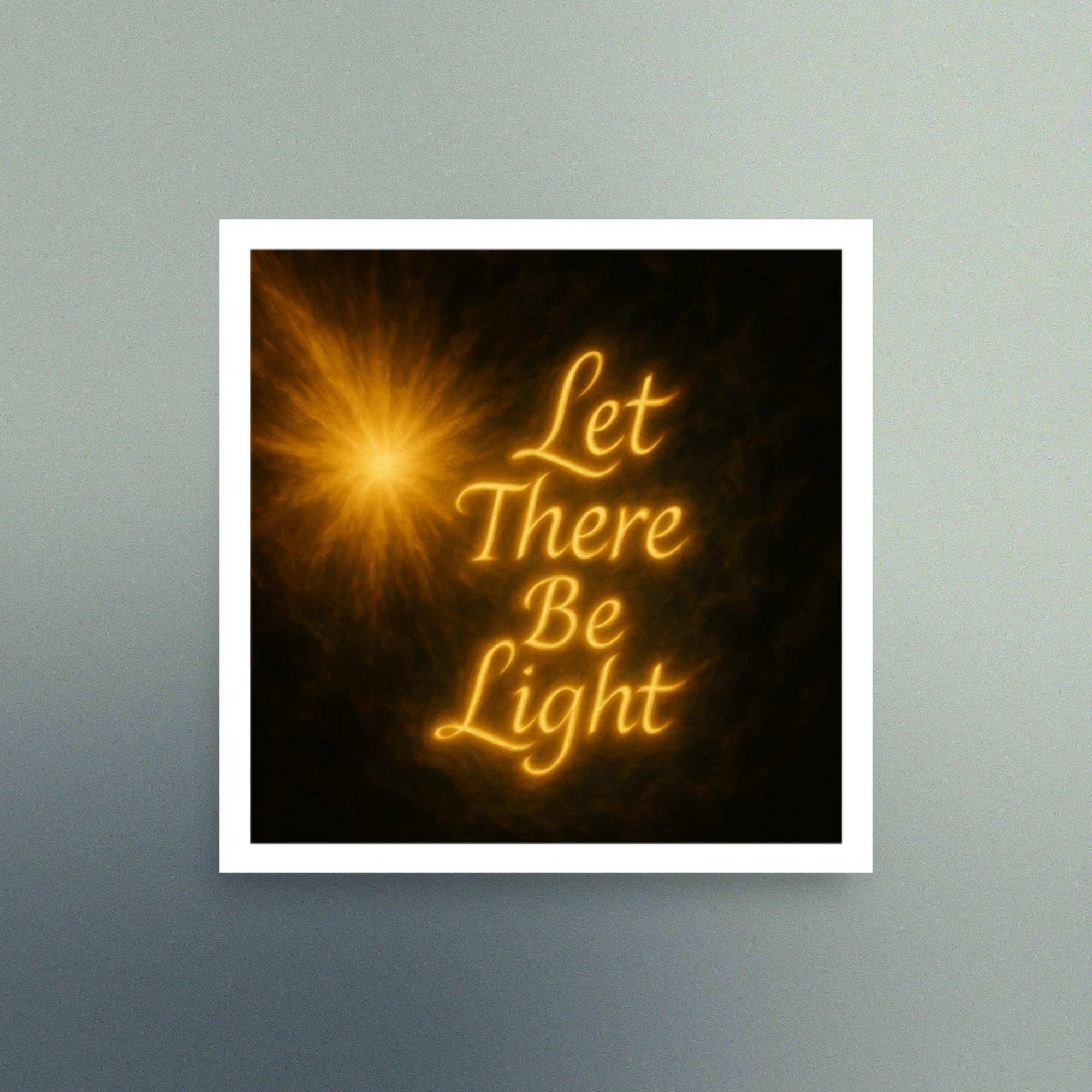 Let There Be Light - Christian Devotional Art Print - Semi Gloss - Square Art Print - - Image 4