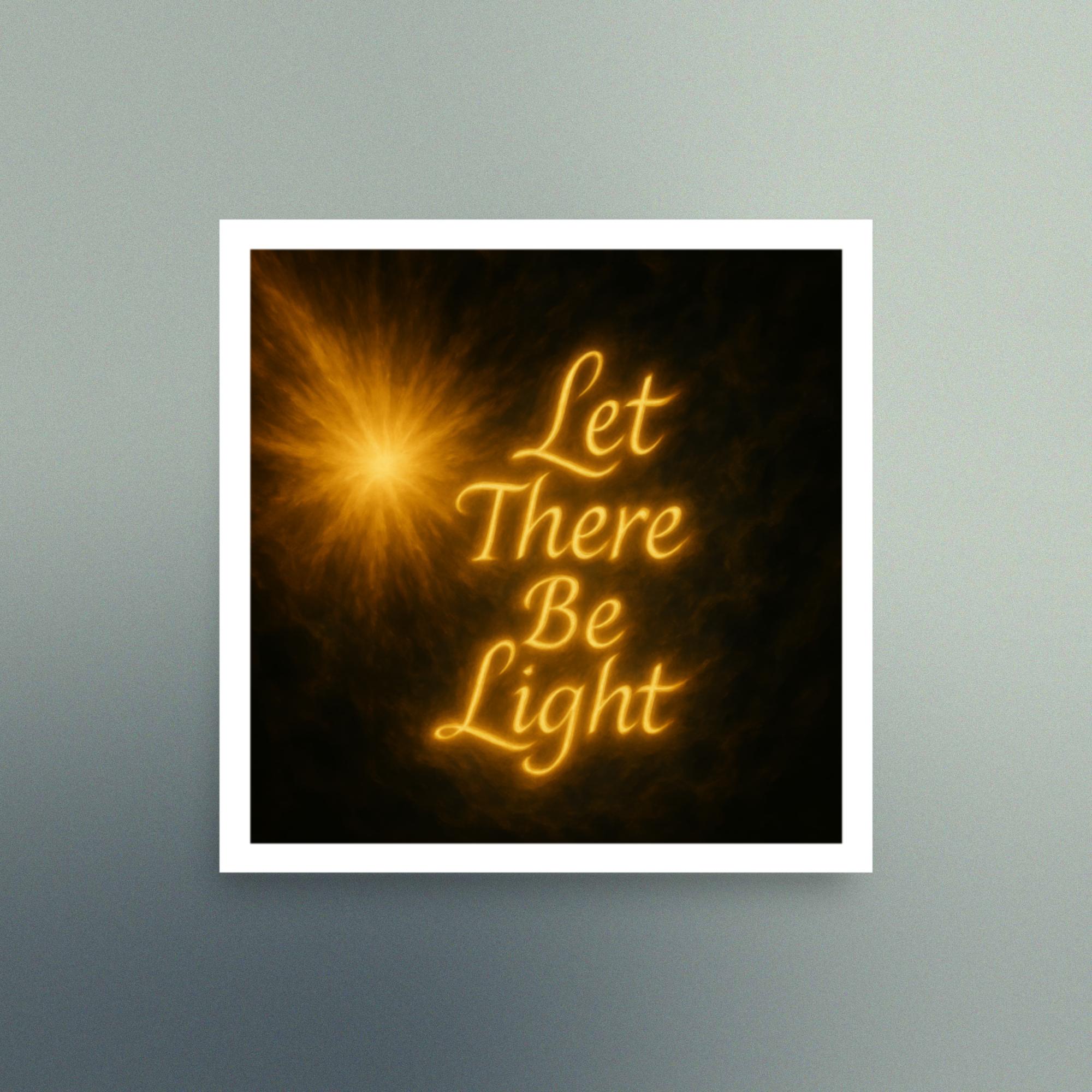 Let There Be Light - Christian Devotional Art Print - Semi Gloss - Square Art Print - - Image 5