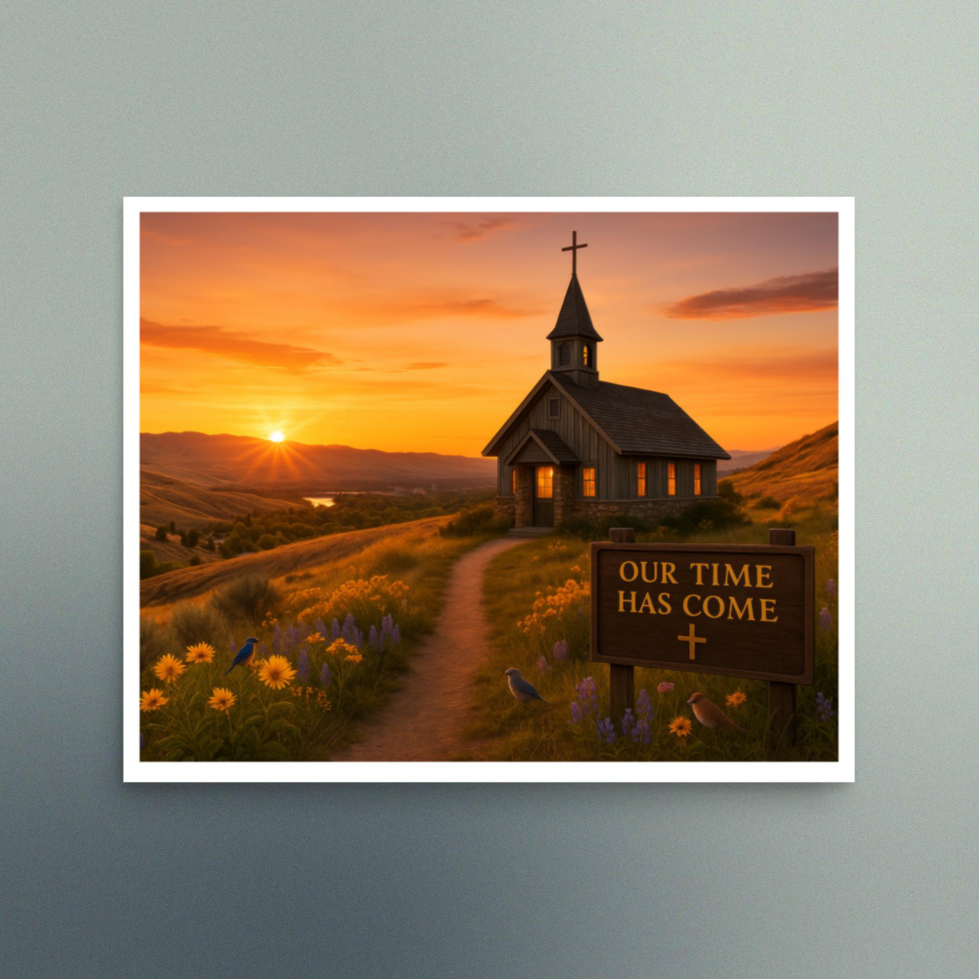 Our Time Has Come - Idaho Spring Sunset - Christian Devotional Art Print - Semi Gloss - Rectangle - Image 3