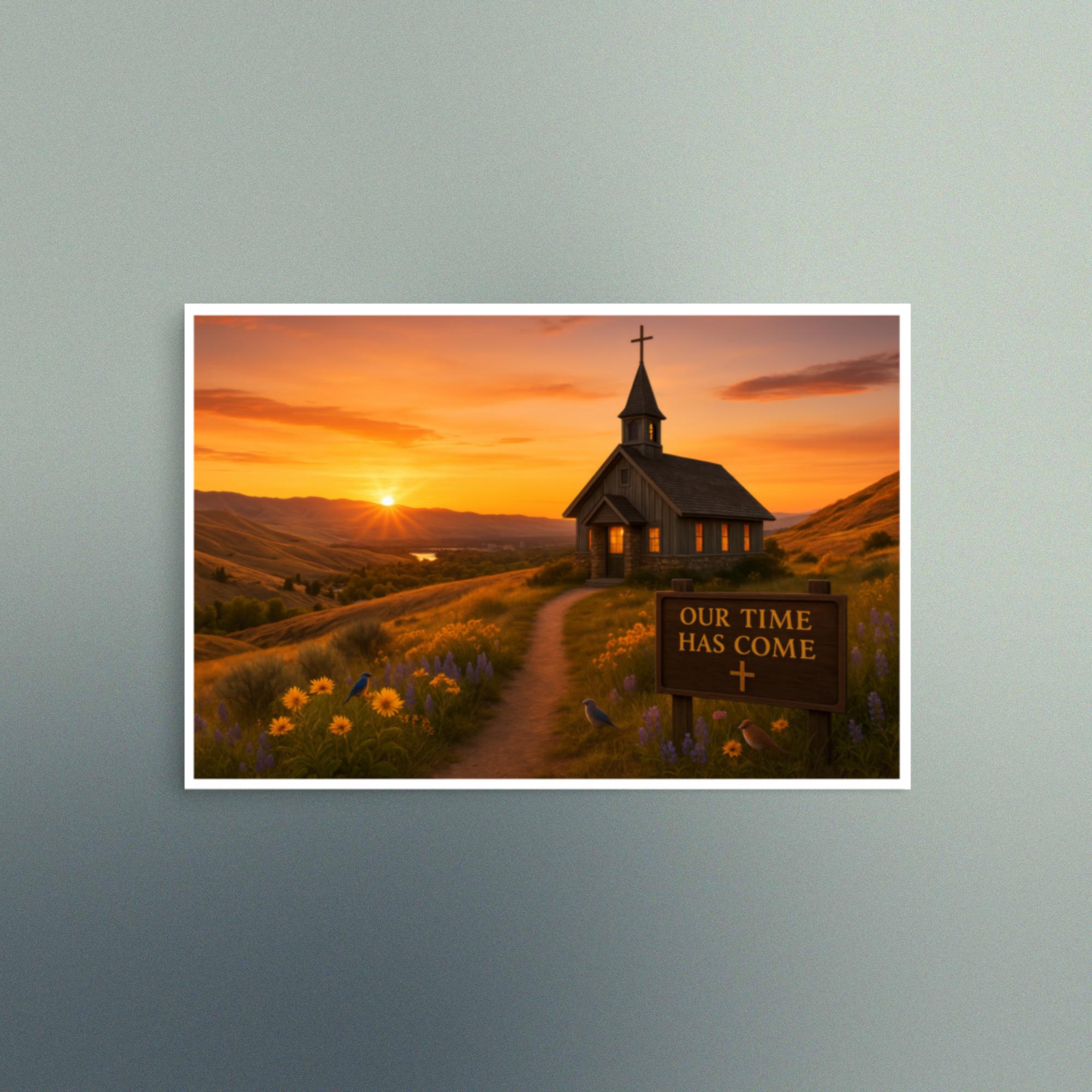 Our Time Has Come - Idaho Spring Sunset - Christian Devotional Art Print - Semi Gloss - Rectangle - Image 5