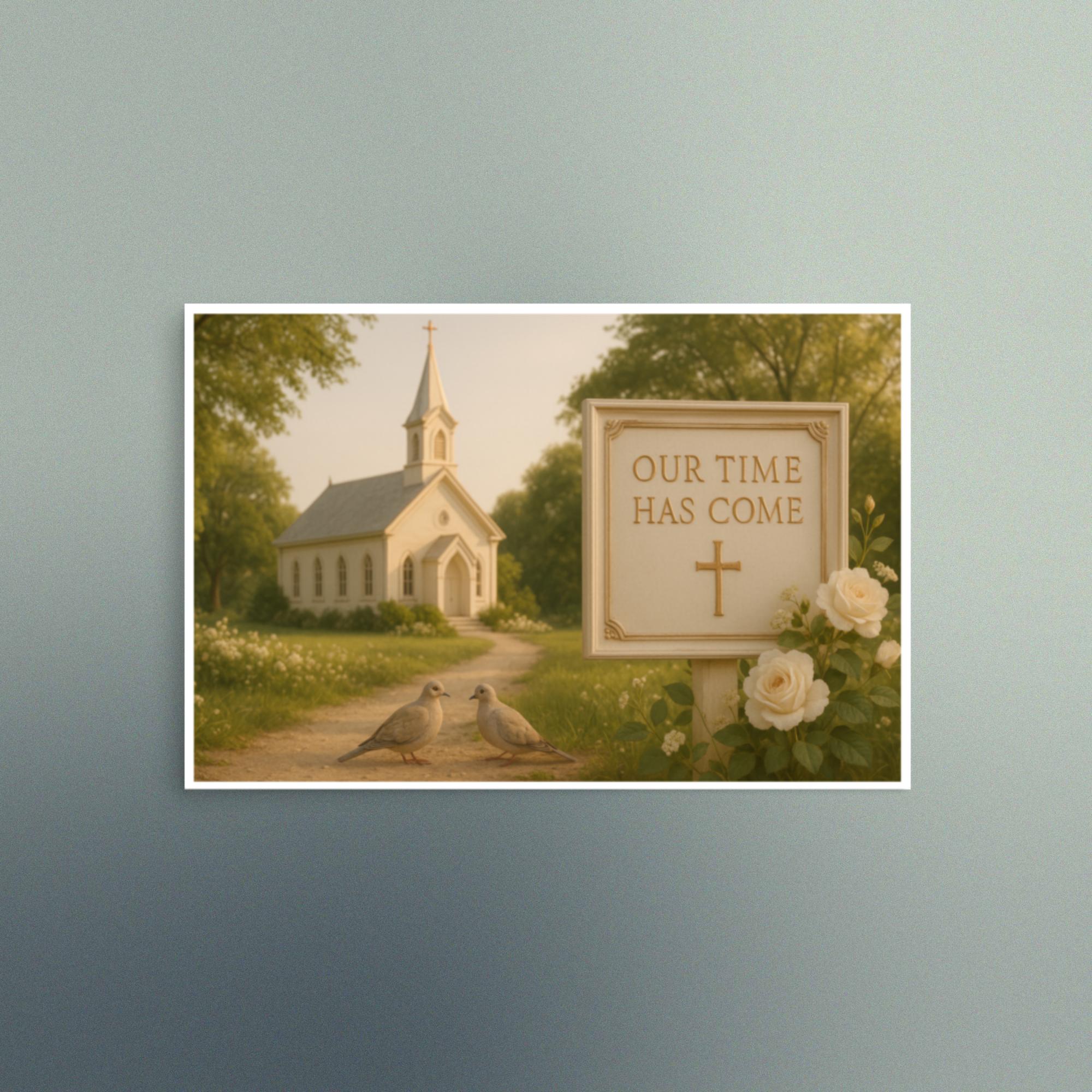 Our Time Has Come - White Church Splendor - Christian Devotional Art Print - Semi Gloss - Rectangle - Image 4