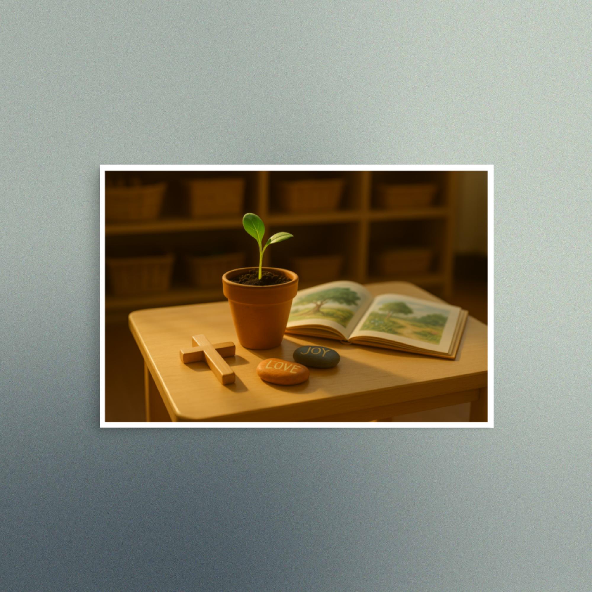 Christian School of Faith - Christian Devotional Art Print - Semi Gloss - Rectangle - Image 3