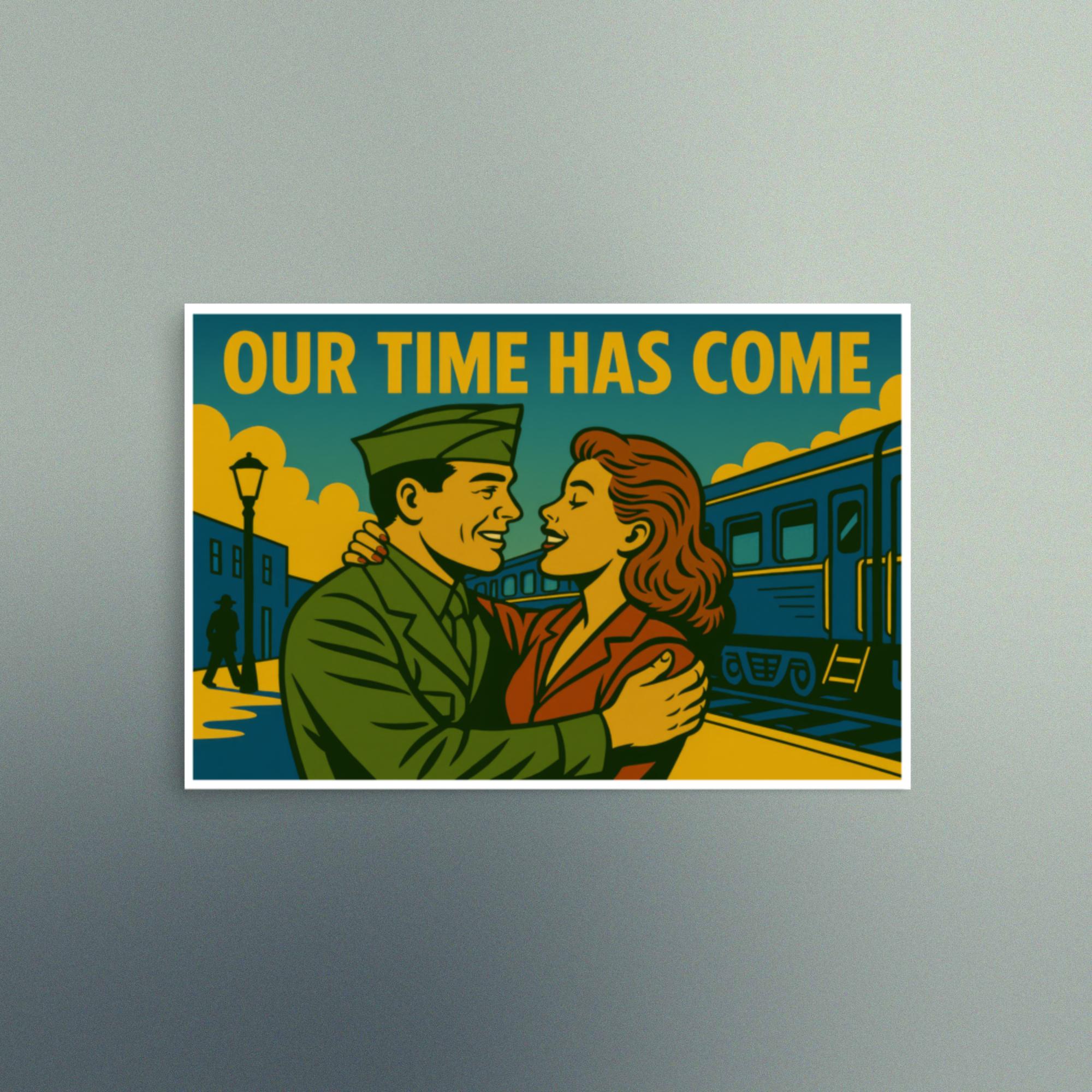 Our Time Has Come - 1950's Retro Romance Comic Scene - Christian Devotional Art Print - Semi Gloss - Rectangle - Image 3