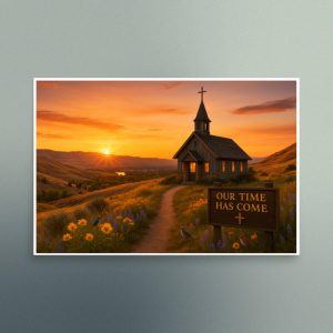 Our Time Has Come - Idaho Spring Sunset - Christian Devotional Art Print - Semi Gloss - Rectangle