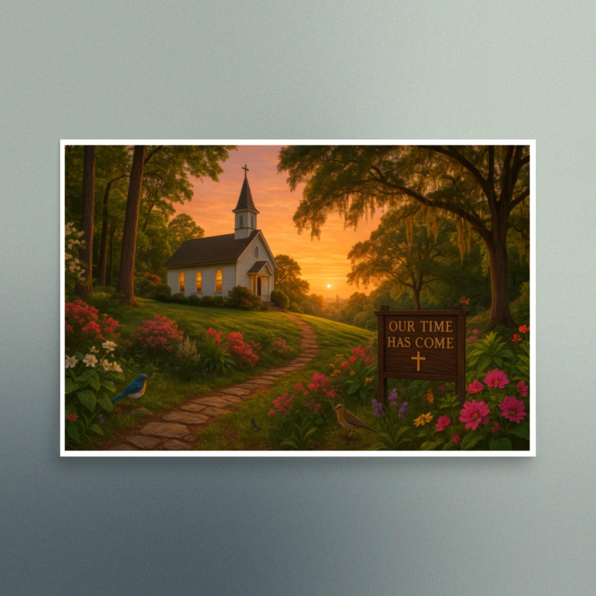 Our Time Has Come - Georgia Rural Scene - Christian Devotional Art Print - Semi Gloss - Rectangle