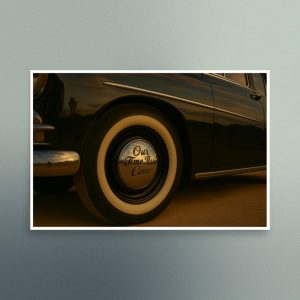 Our Time Has Come - Classic Car and Hubcap - Christian Devotional Art Print - Semi Gloss - Rectangle