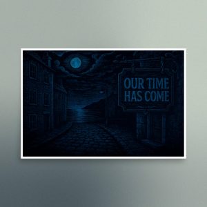 Our Time Has Come - Oceanfront Cobbled Street - Christian Devotional Art Print - Semi Gloss - Rectangle