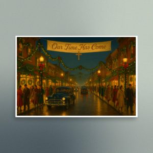 Our Time Has Come - Main Street American Christmas - Christian Devotional Art Print - Semigloss - Rectangle