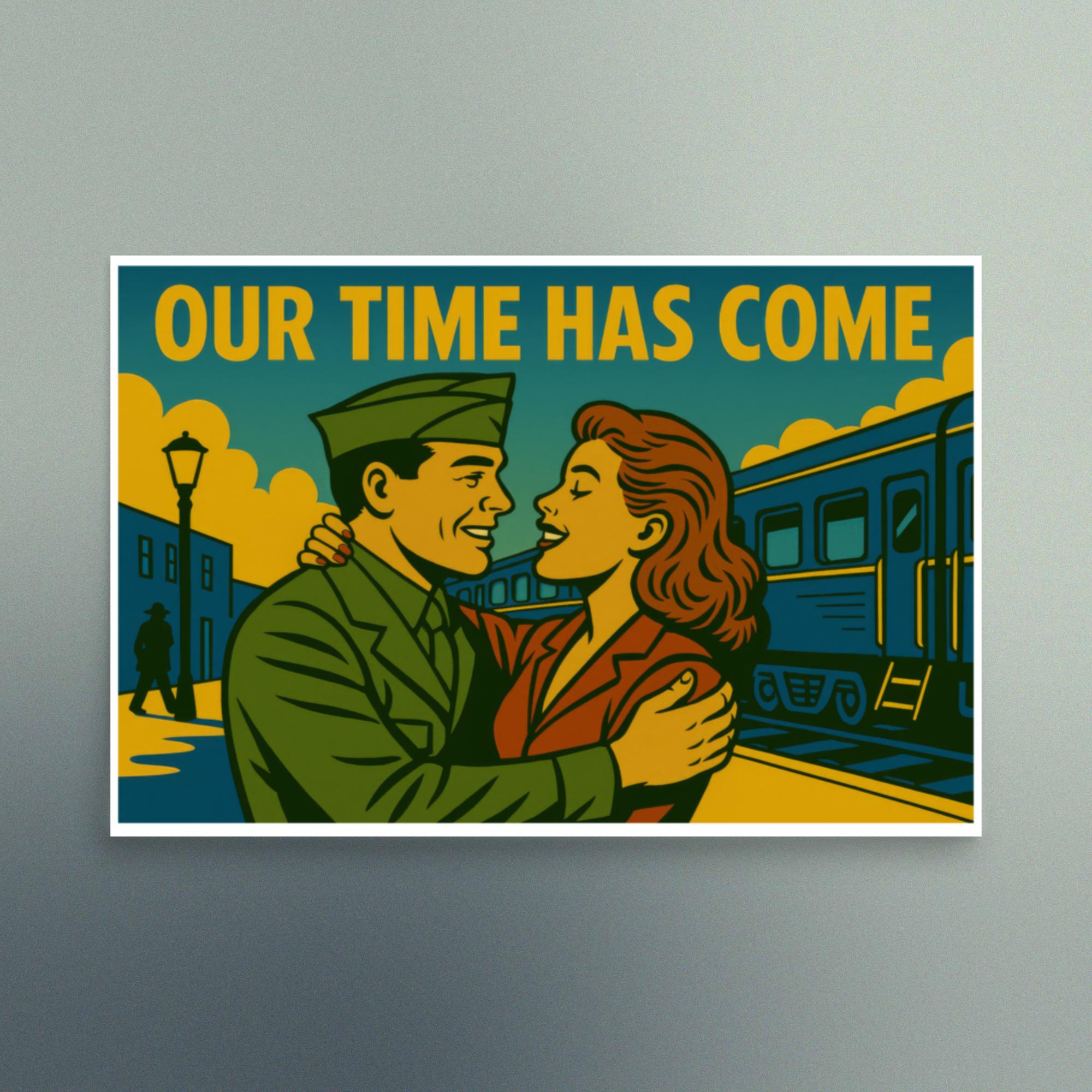 Our Time Has Come - 1950's Retro Romance Comic Scene - Christian Devotional Art Print - Semi Gloss - Rectangle