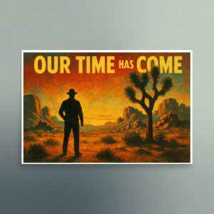 Our Time Has Come - Pulp Fiction Joshua Tree Scene - Christian Devotional Art Print - Semi Gloss - Rectangle