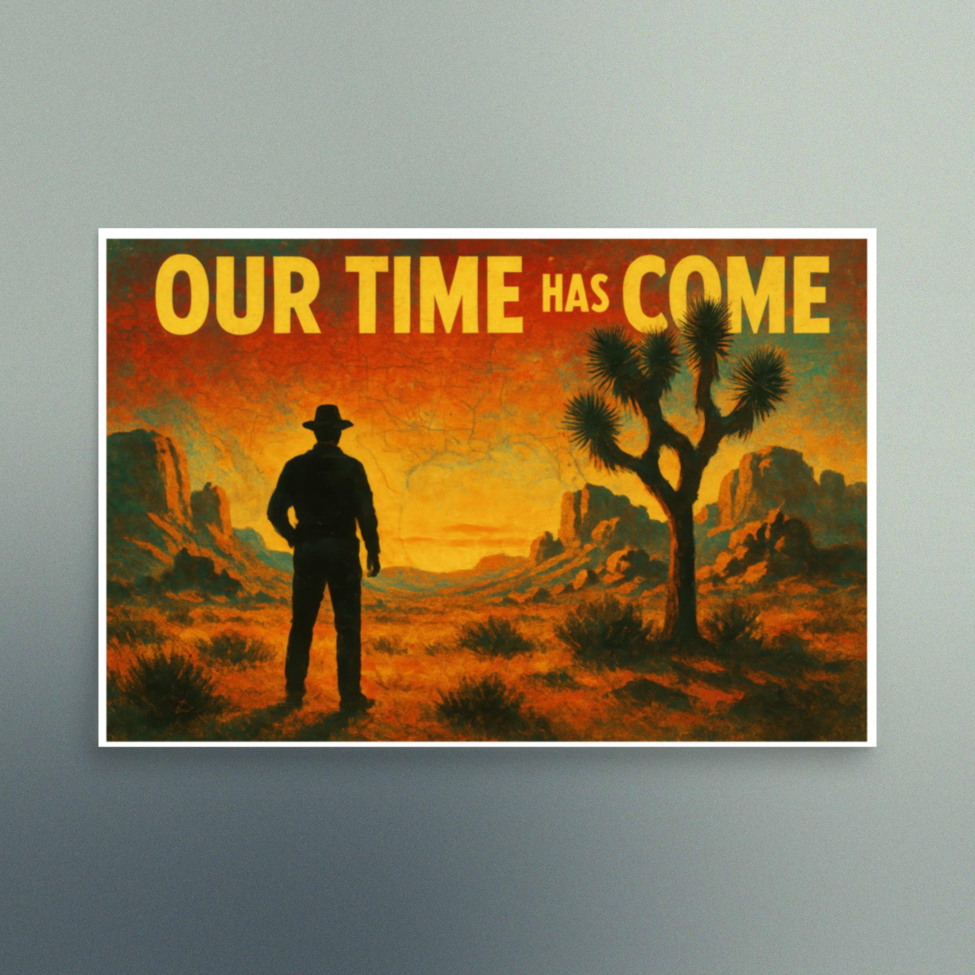 Our Time Has Come - Pulp Fiction Joshua Tree Scene - Christian Devotional Art Print - Semi Gloss - Rectangle