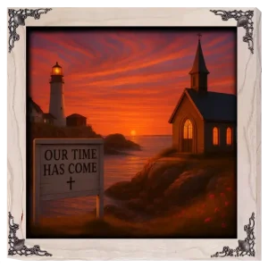 Our Time Has Come - Maine - Framed Christian Devotional Art (Square)